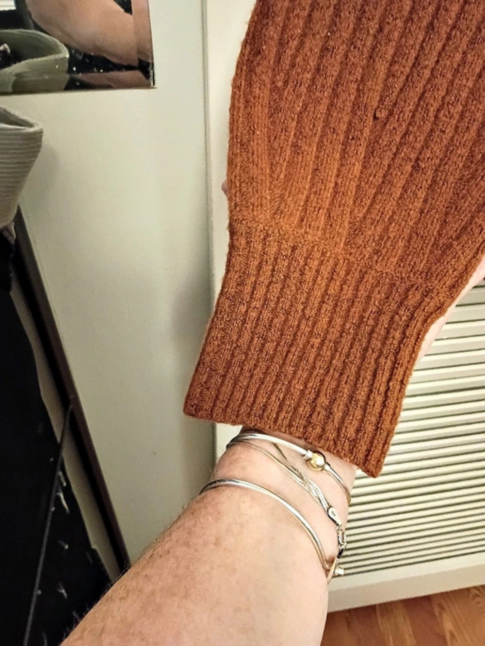 1.STATE Ribbed Button Front Cardigan Size Medium - Picture 4 of 7